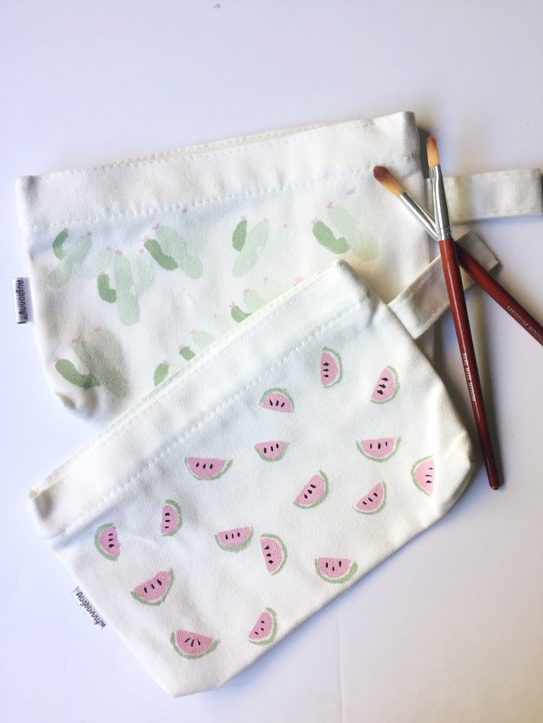 DIY Painted Pouches: Minted Bold