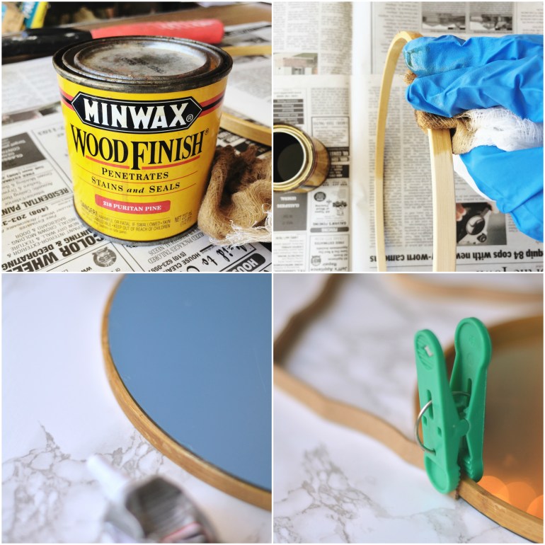 This DIY wood and leather mirror is simple and chic!