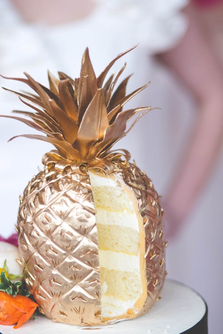 DIY Golden Pineapple Cake | Mined Bold
